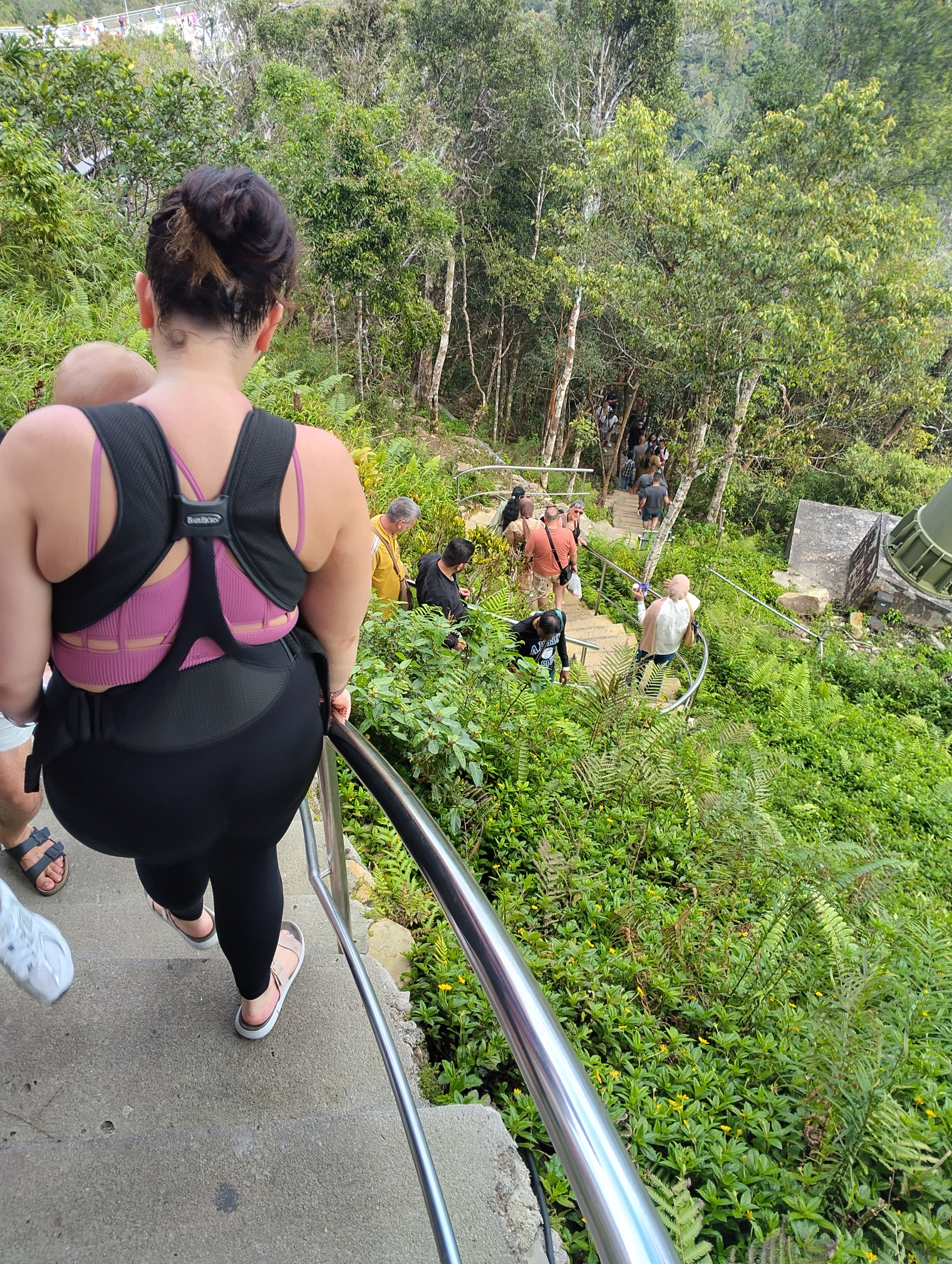 hike down to get to the sky bridge