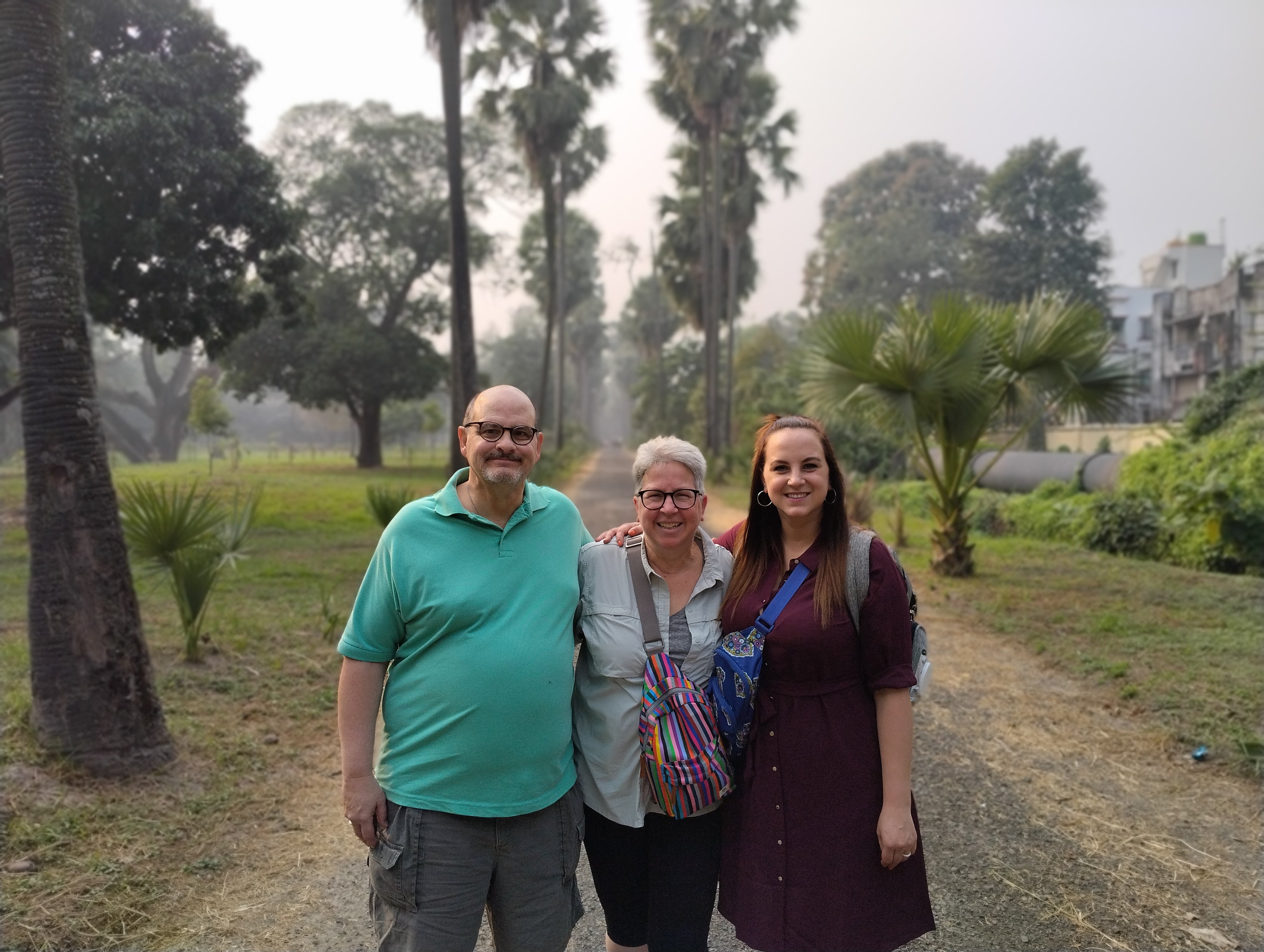 Molly, Jen, and Larry at garden
